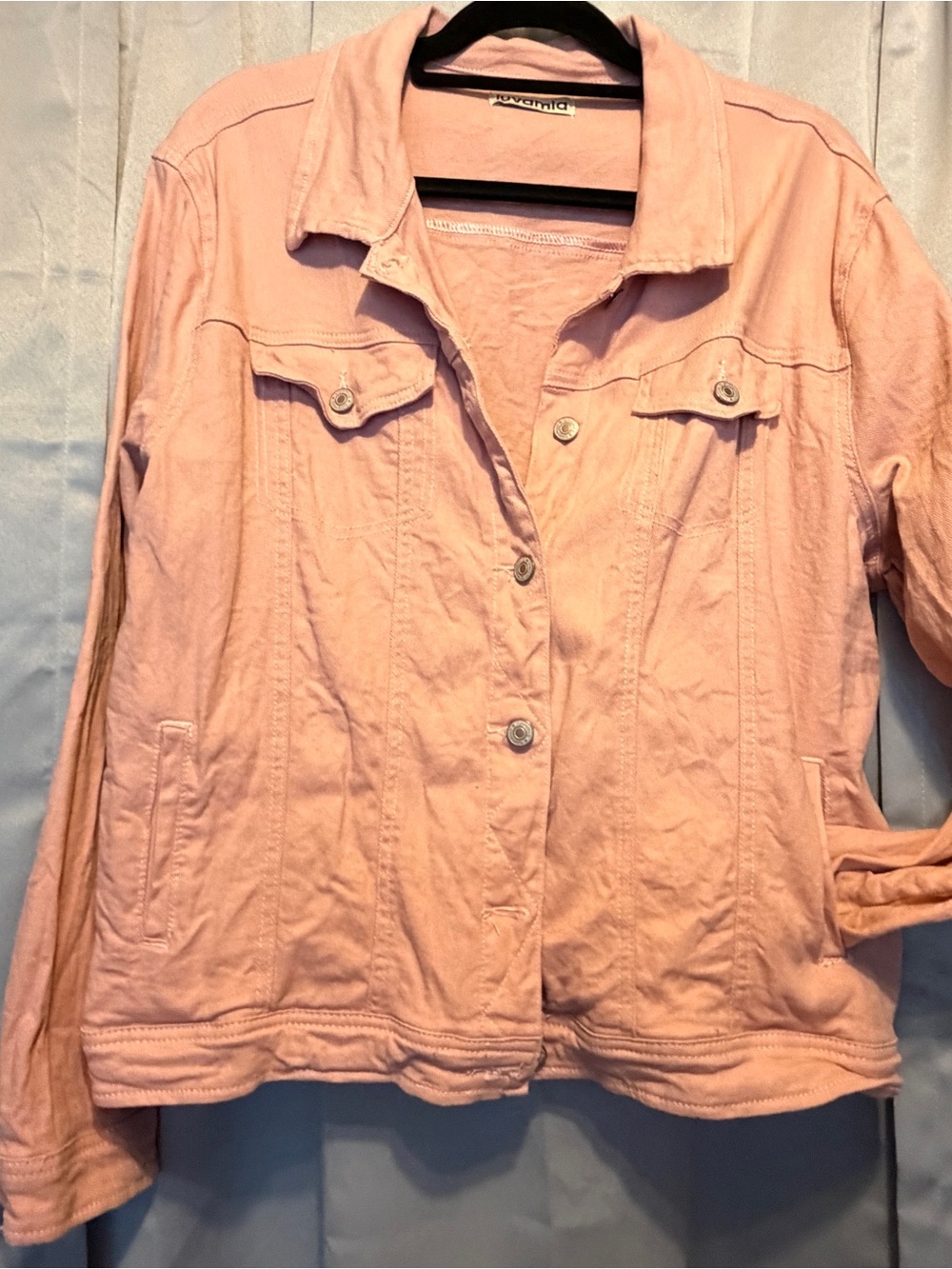 Light Pink Denim-Style Women's Jacket by Avenue
